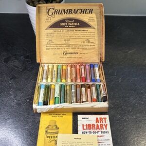 Vintage Grumbacher Full Length Soft Pastels No 02 Complete, Pre Owned